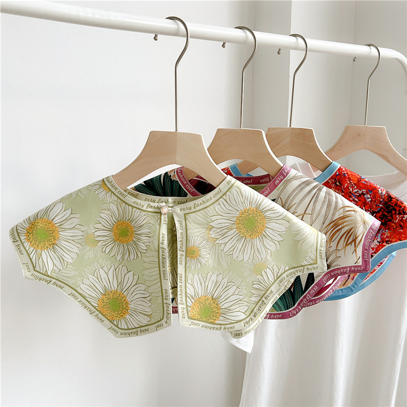 Blouse Off Shoulder - เสื้อแฟชั่นลายดอกไม้แบบถอดออกได้สำหรับผู้หญิงชุดเสื้อเครื่องประดับผ้าพันคอไหล่ผ้าคลุมไหล่เสื้อแฟชั่นฤดูใบไม้ร่วง