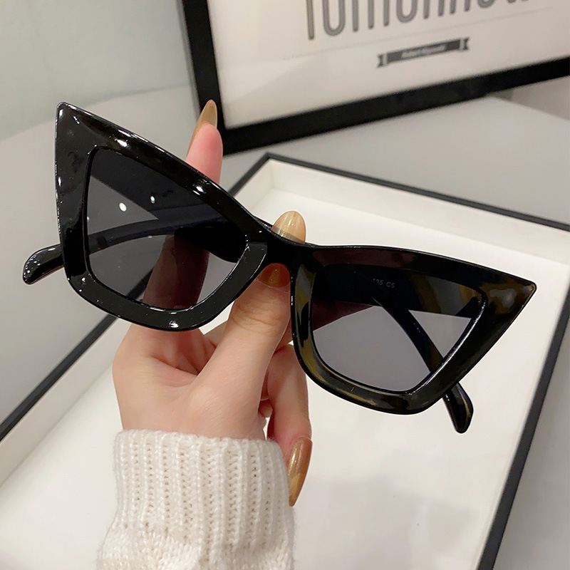 Sunglasses Cat Eye - แว่นกันแดดทรงสี่เหลี่ยมวินเทจกรอบใหญ่ใหม่สำหรับผู้หญิงผู้ชาย แว่นกันแดดทรงแคทอาย แว่นตา แว่นกันแดดทรงสี่เหลี่ยมผืนผ้าสำหรับชายหญิง