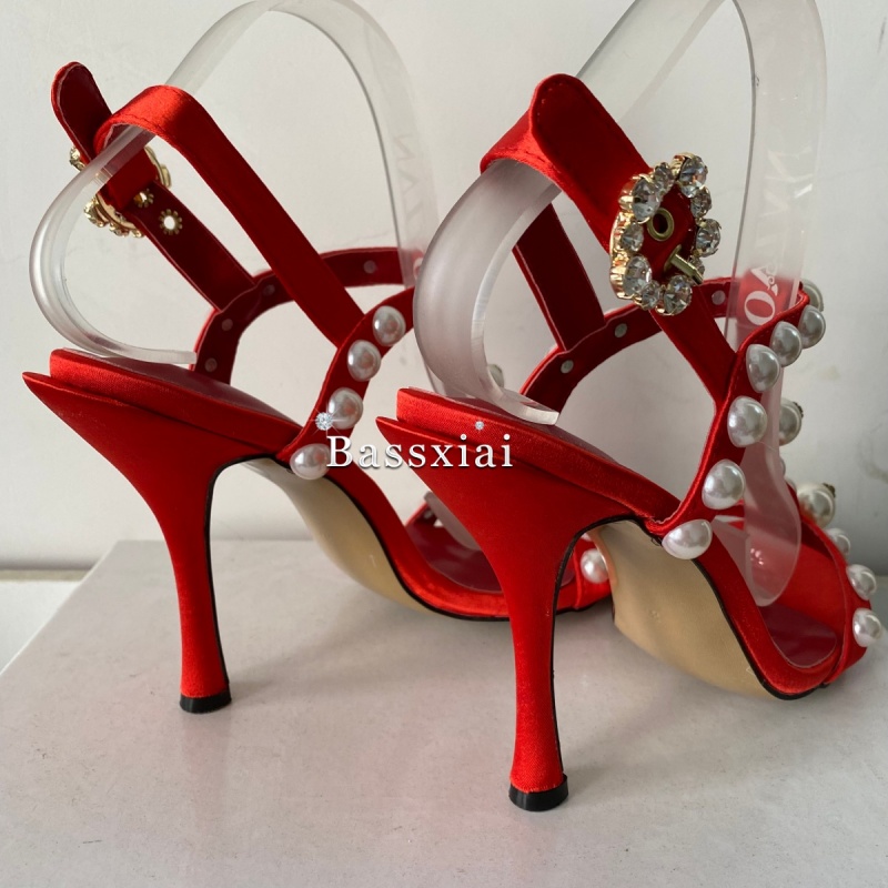 รองเท้าส้นเข็มแบบมีสายรัดข้อเท - Sandal Strappy Heeled บทวิจารณ์และราคา