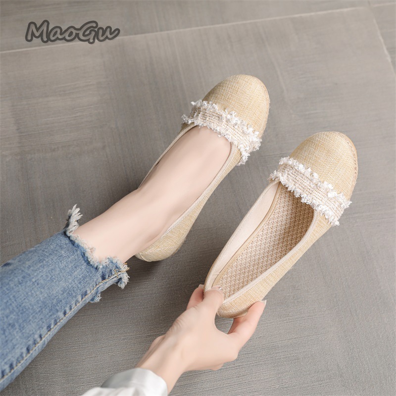 รองเท้าส้นเตารีดแบบสวมสำหรับผู - Wedge Espadrille Women บทวิจารณ์และราคา