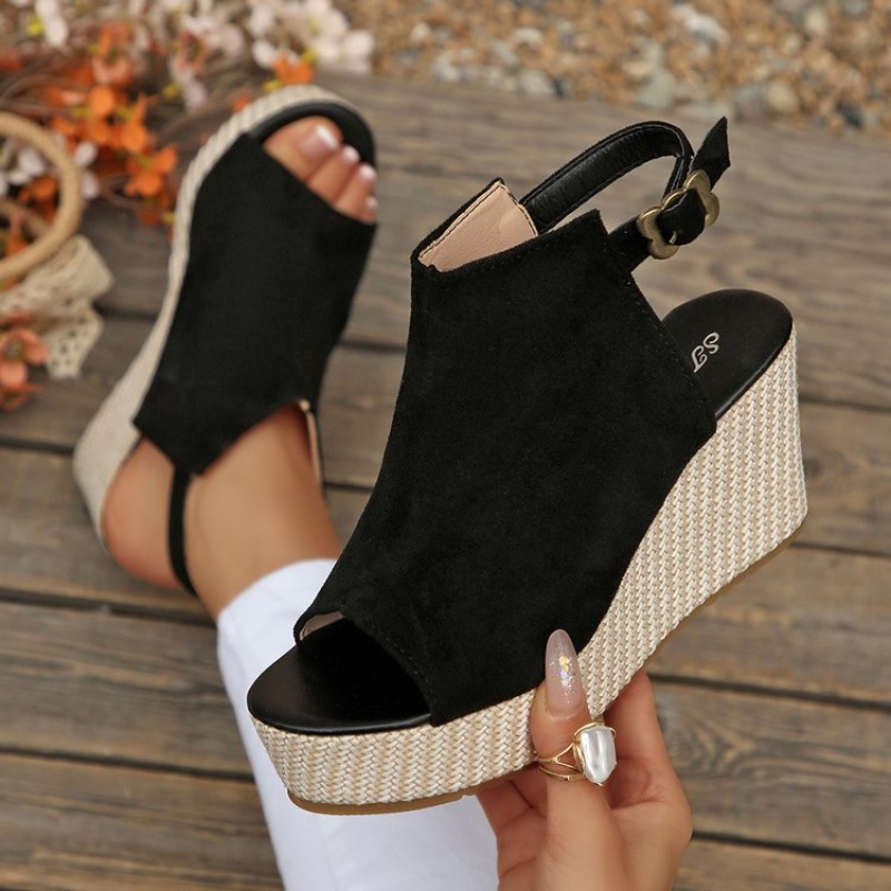 รองเท้าแตะผู้หญิงฤดูร้อนแบบสวม - Wedge Espadrille Women บทวิจารณ์และราคา