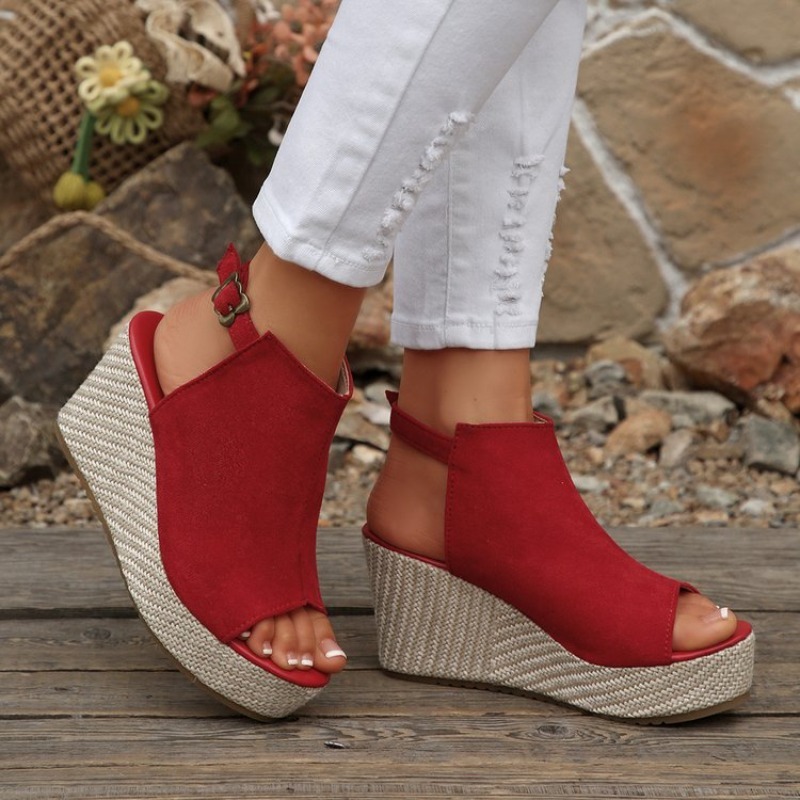 รองเท้าแตะผู้หญิงฤดูร้อนแบบสวม - Wedge Espadrille Women บทวิจารณ์และราคา