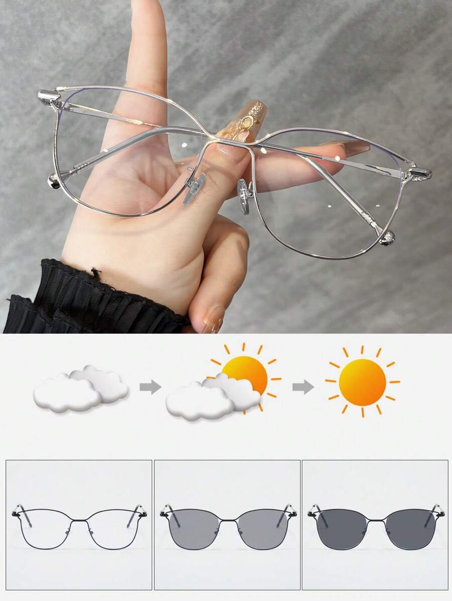 กระจกตกแต่งกรอบโลหะทรงตาแมวแบบ - Sunglasses Cat Eye บทวิจารณ์และราคา