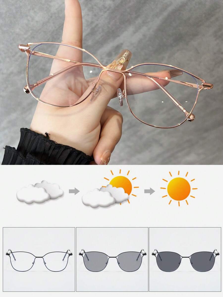 กระจกตกแต่งกรอบโลหะทรงตาแมวแบบ - Sunglasses Cat Eye บทวิจารณ์และราคา