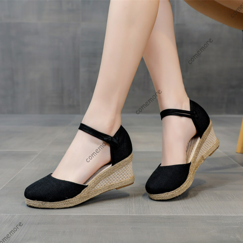 Comemore รองเท้าแตะส้นสูงรองเท - Wedge Espadrille Women บทวิจารณ์และราคา
