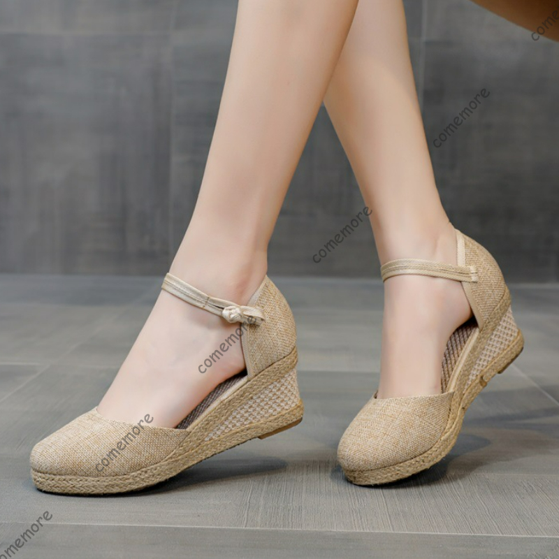 Comemore รองเท้าแตะส้นสูงรองเท - Wedge Espadrille Women บทวิจารณ์และราคา