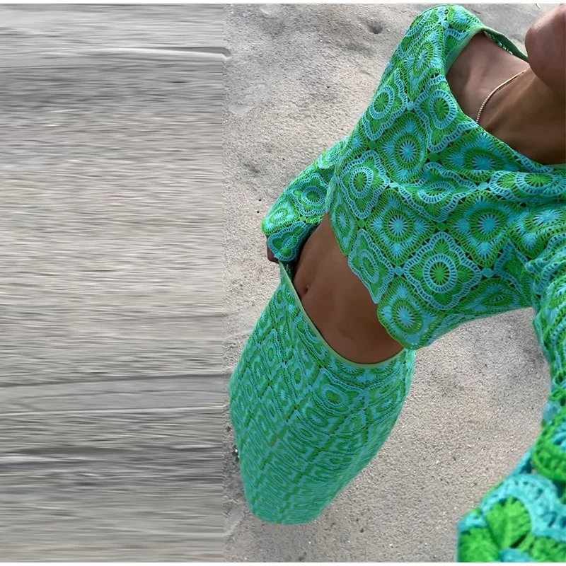 EINY โครเชต์ถัก Hollow OUT ชุด - Crop Top Crochet บทวิจารณ์และราคา