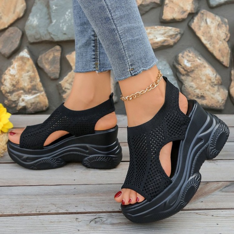 รองเท้าส้นตึกแบบสวมสำหรับผู้หญ - Wedge Espadrille Women บทวิจารณ์และราคา